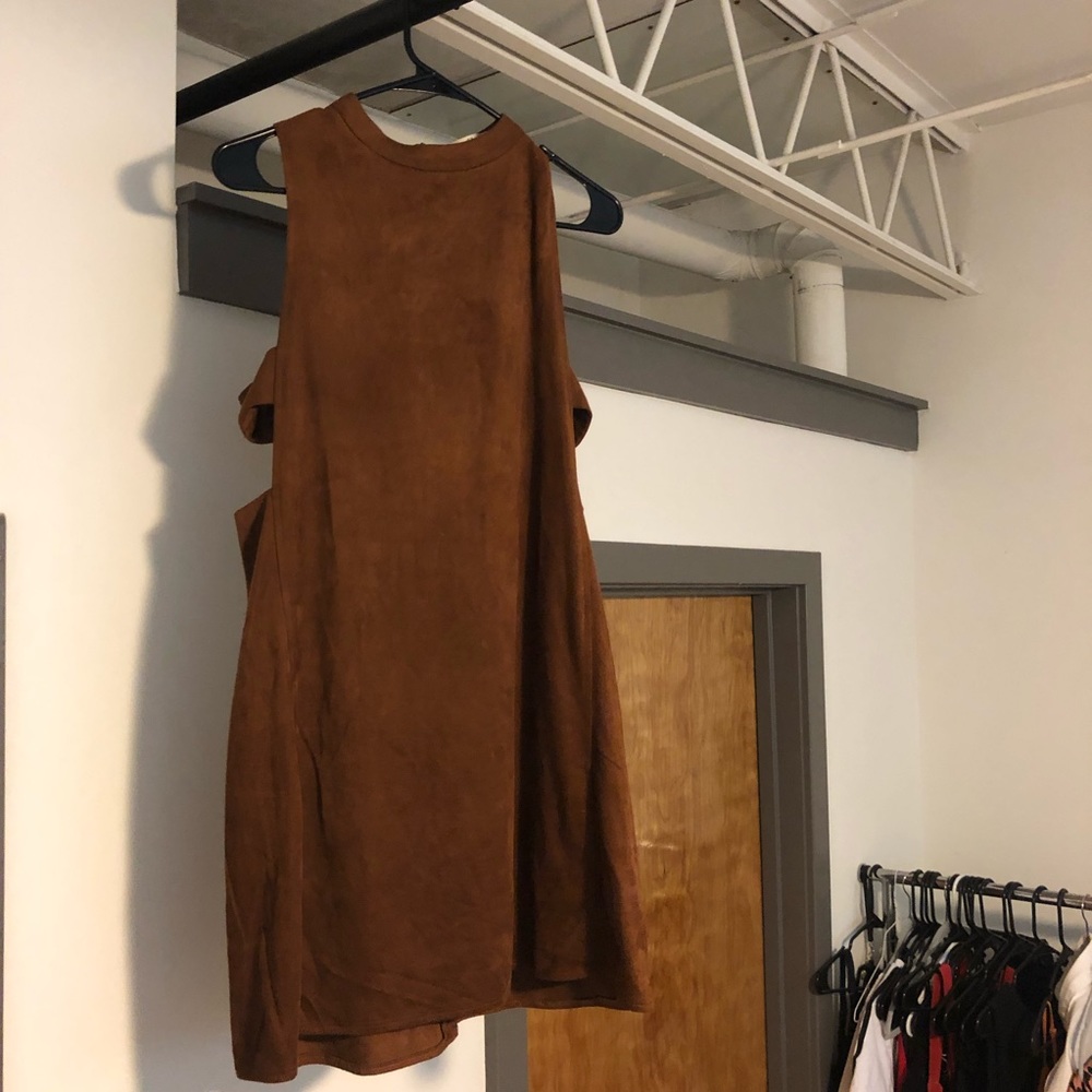 Urban outfitters brown suede dress